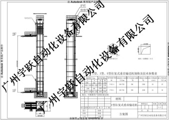 往復(fù)式垂直輸送機技術(shù)方案